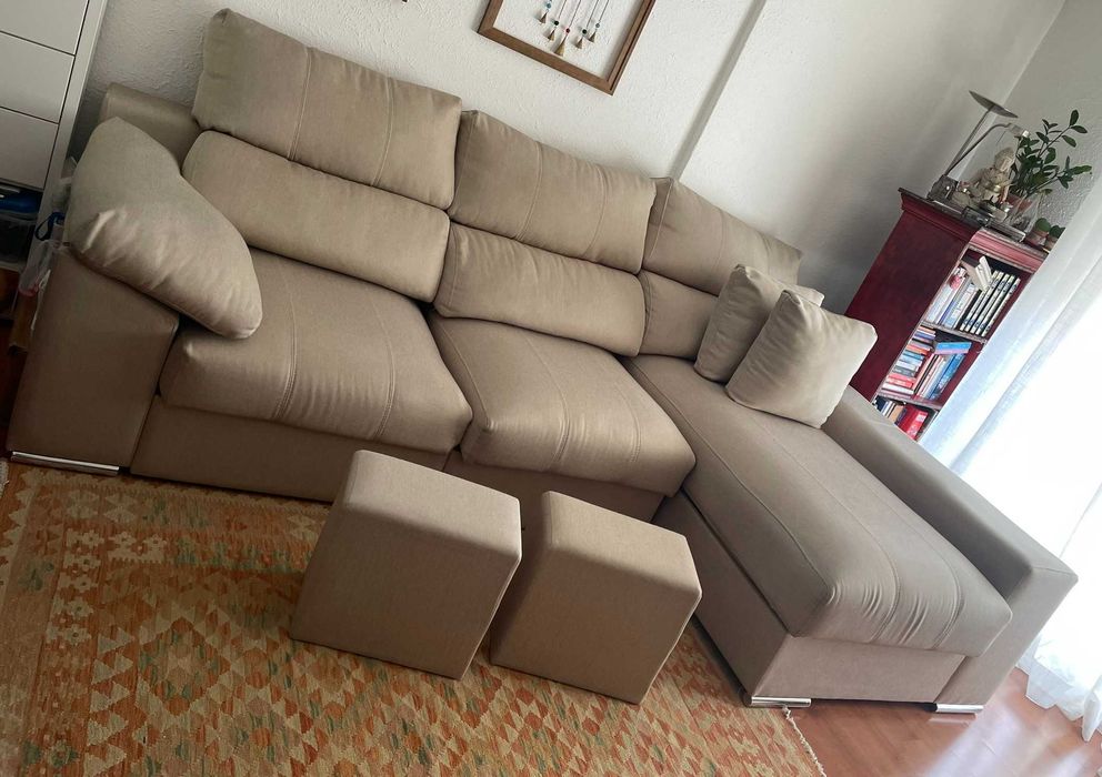 Sofá de Qualidade Superior  - Chaise Longue, Reclinável como Novo