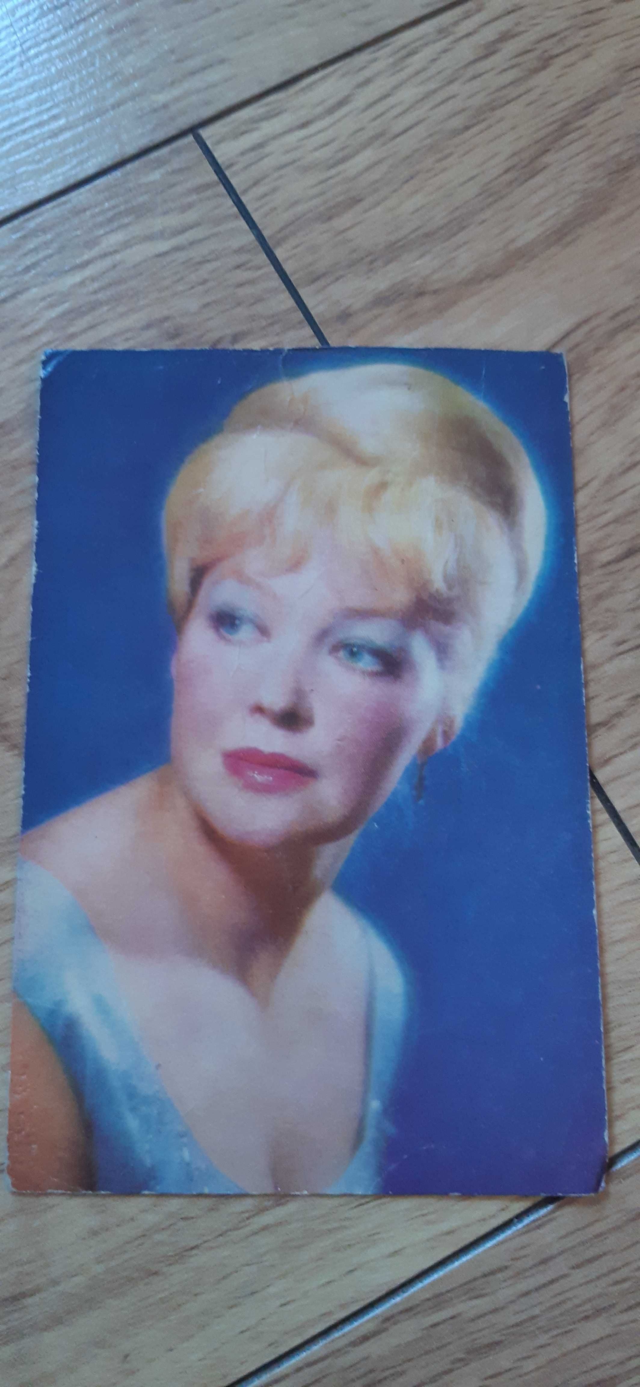 stara rosyjska pocztówka aktorka Irina Skobcewa Pocztówka. 1968