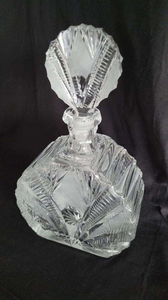 Karafka butelka kryształowa kryształ PRL lata 60 70 vintage