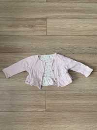 F&F Baby dwustronna bluza z falbanką rozmiar 62