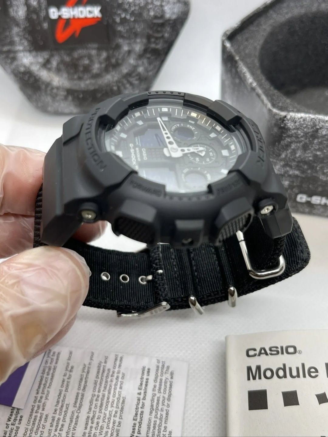 Годинник чоловічий military Casio G-Shock GA-100BBN mod: 5081 GA-110