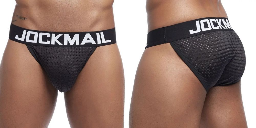 Męskie sexowne siateczkowe slipy Tanga na lato JOCKMAIL - XXL