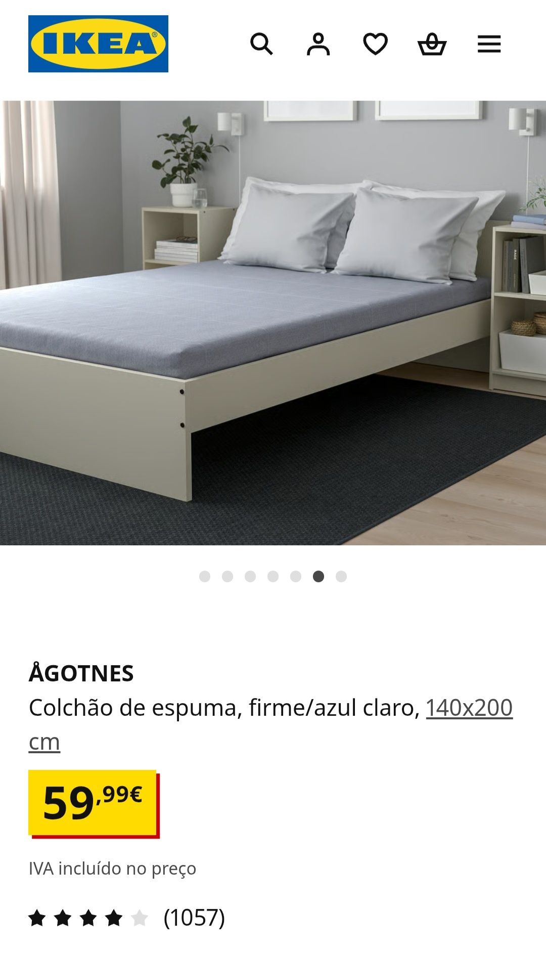 Colchão ikea 140x200
