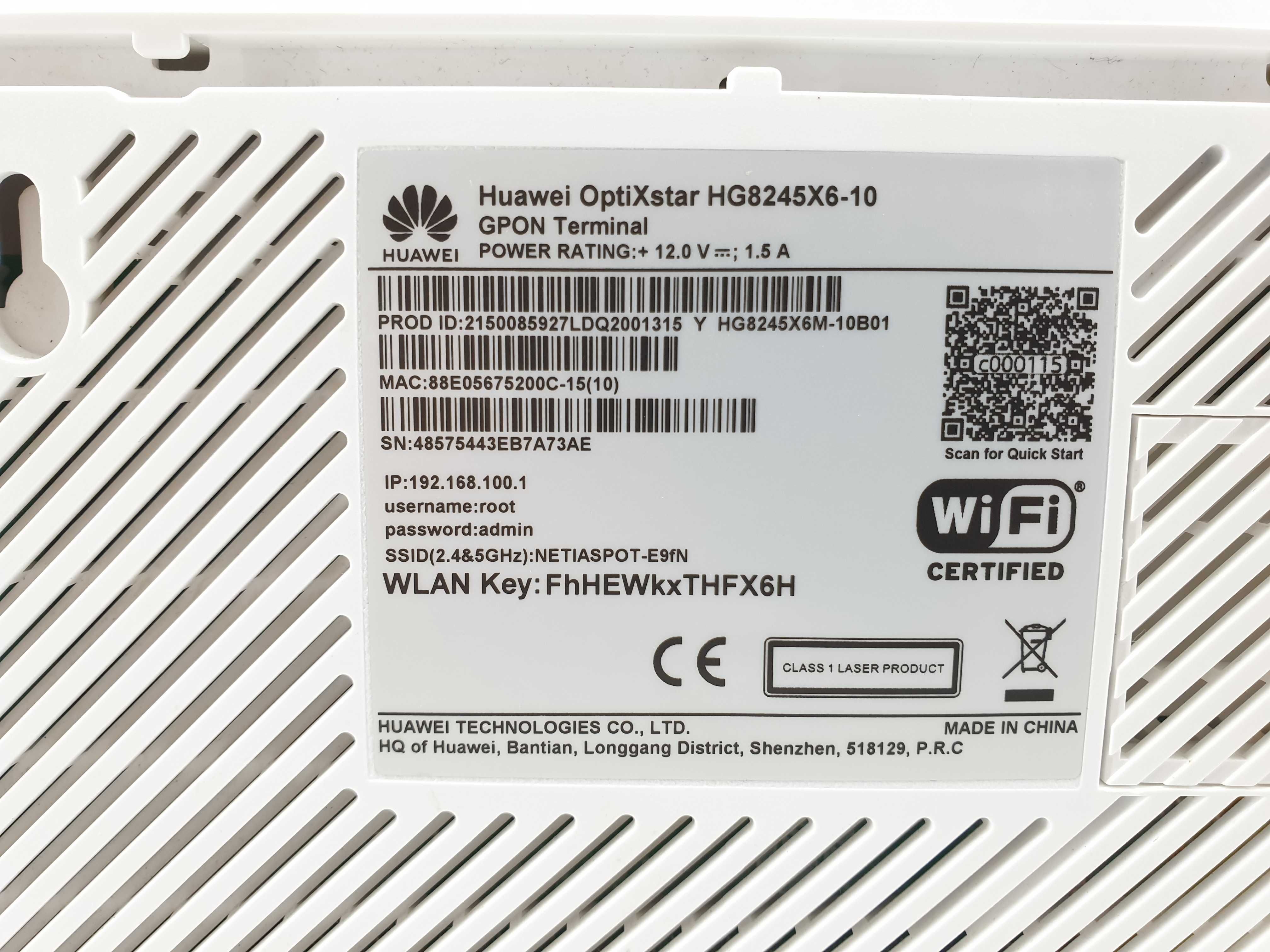 Router przewodowy światłowód Huawei OptiXstar HG8245X6-10