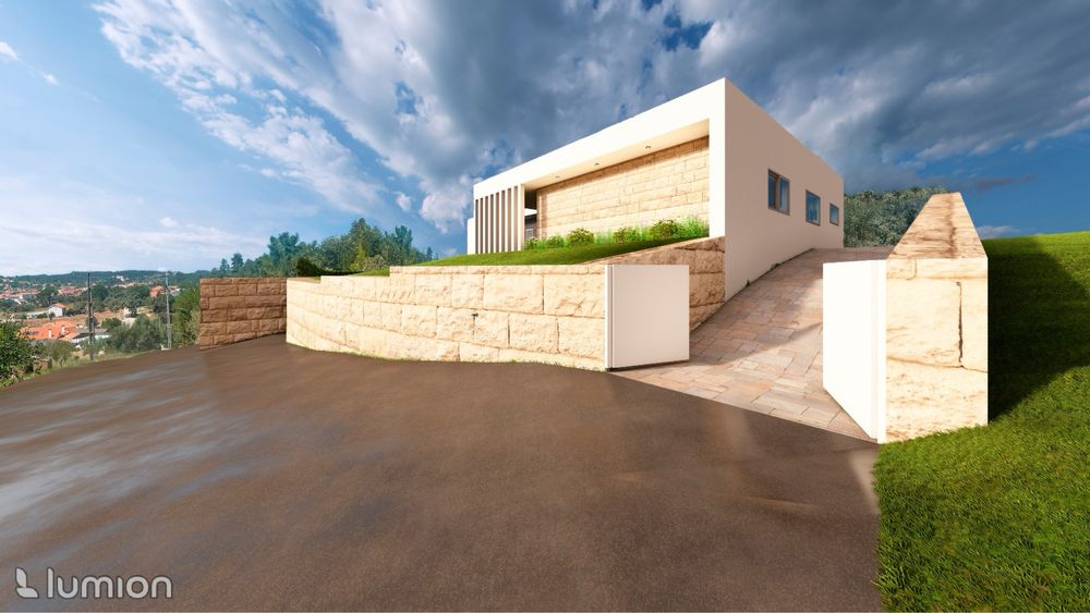 Terreno com projeto aprovado para moradia unifamilar