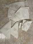 Conjunto de 12 guardanapos bordados