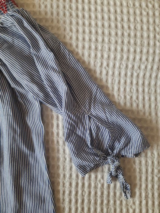 Bluzka hiszpanka w paski  PAPAYA rozmiar M