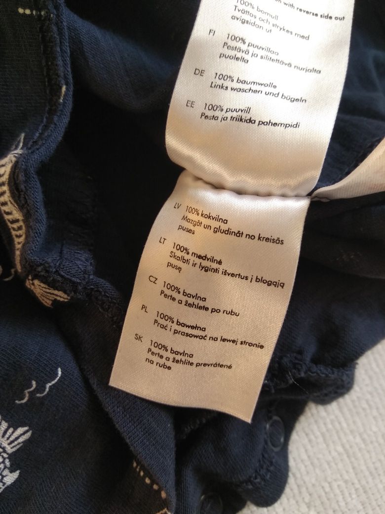 Rampers letni kombinezon w ryby statki 68 Lindex