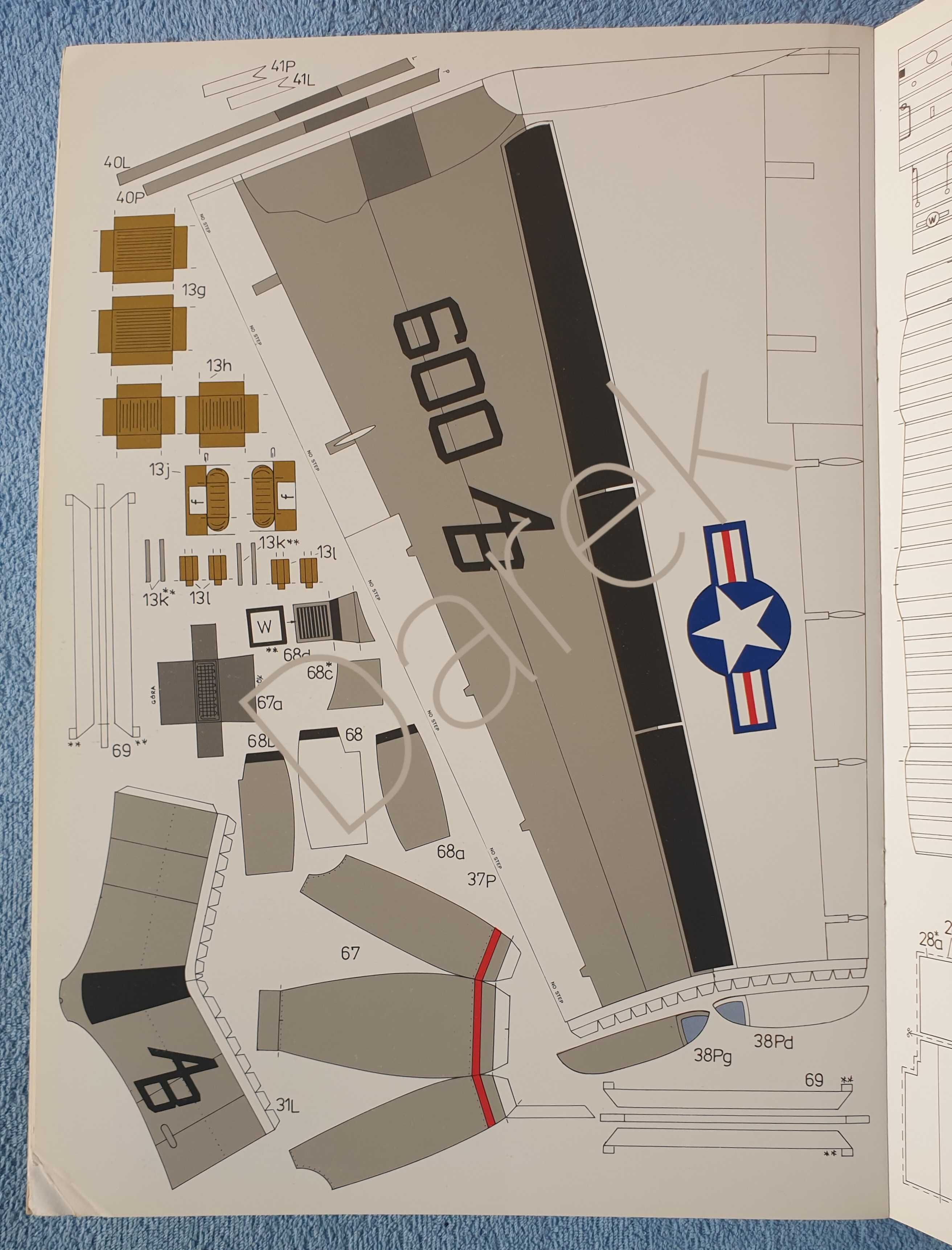 E-2C HAWKEYE model Kartonowy Arsenał 3-4/1996 Haliński