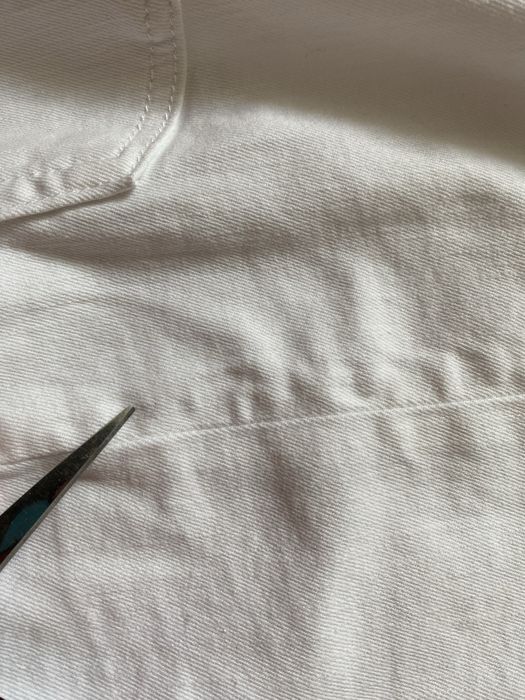 Biała spódnica ołówkowa 36/38 materiał a la jeans