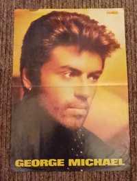 Plakat dwustronny muzyczny George Michael i Iron Maiden lata 90