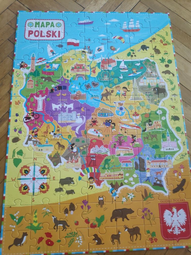 Puzzle Mapa Polski Czu Czu