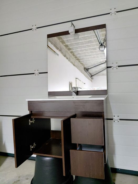 Movel de casa de banho suspenso com espelho