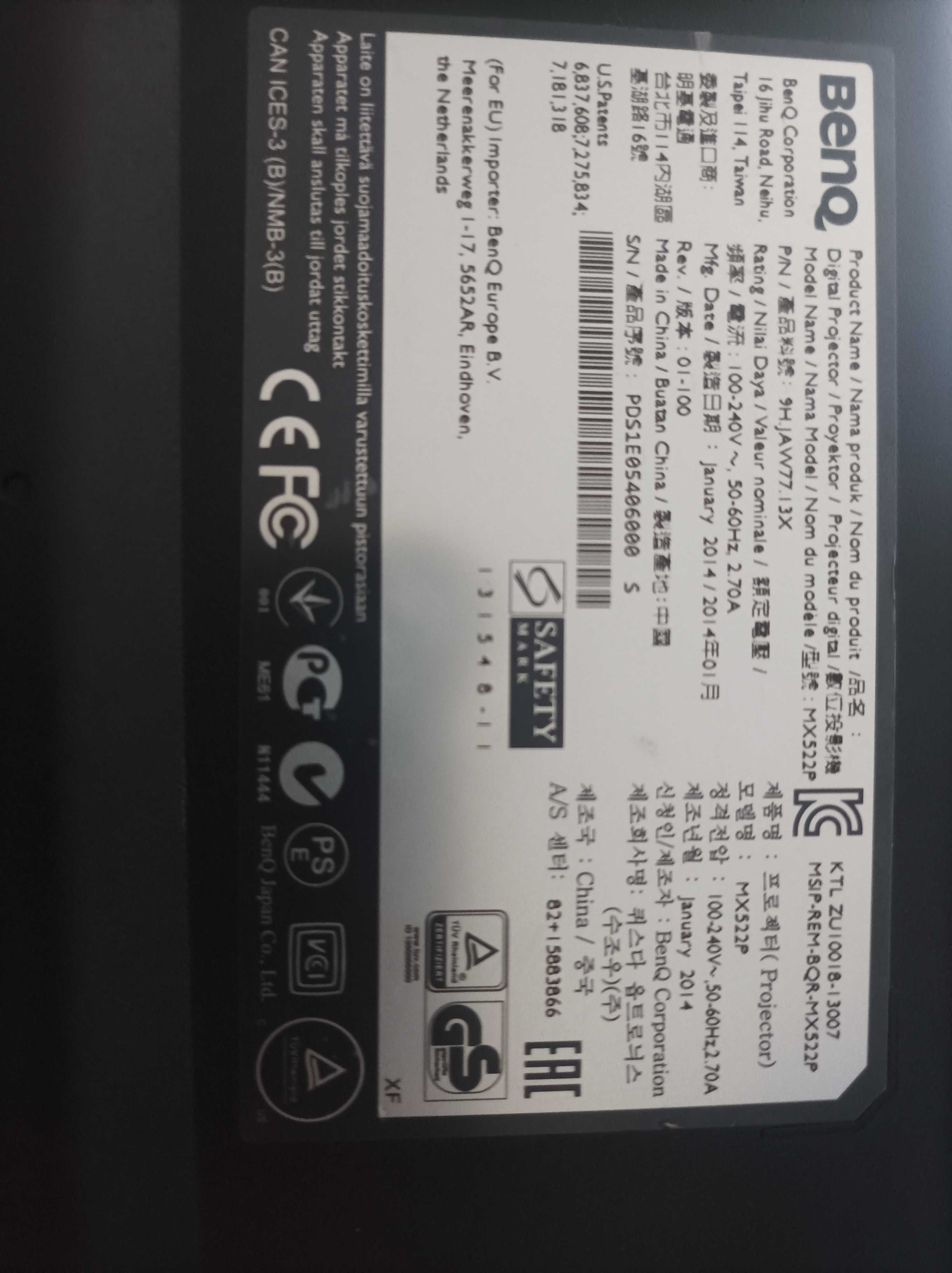 Projektor BENQ MX522P