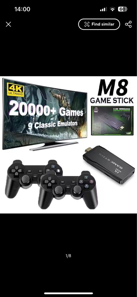 Consola Retro com 20.000 Jogos + 2 Comandos Sem Fios – NOVA!