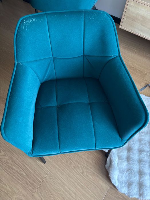 6 krzeseł Piemont z Agata Meble – wygodne, tapicerowane (turkusowe)