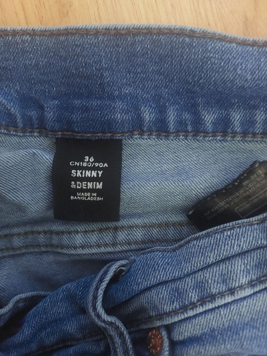 Spodnie męskie skinny jeansy 36 H&M