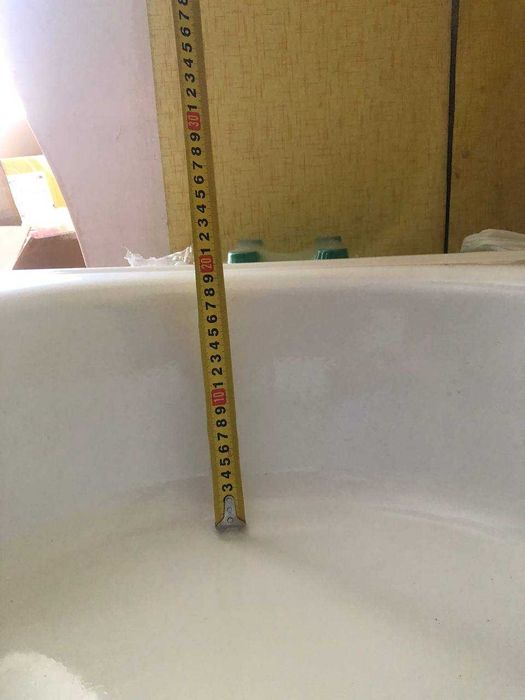 Вана сидяча металева біла, 104см довжина