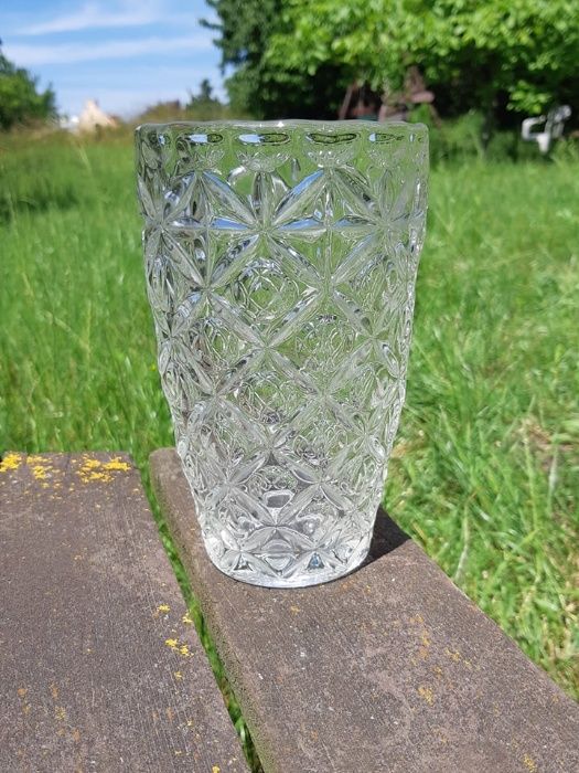 WAZON HORTENSJA * szkło dekoracyjne * szklany wazon 16 cm