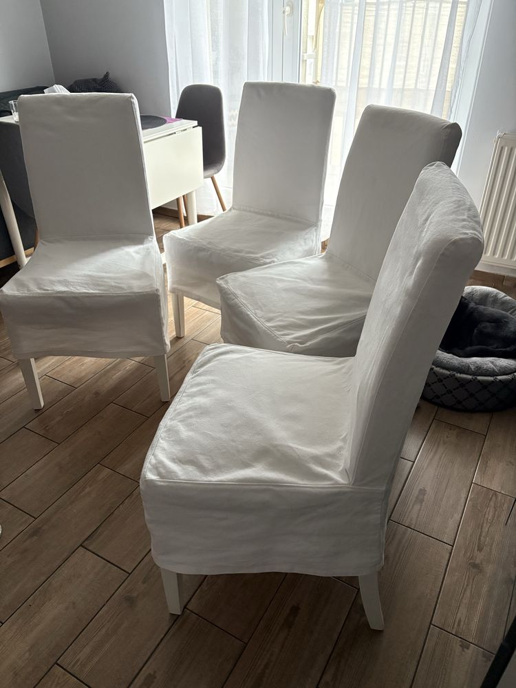 Krzesła Henriksdal 4 sztuki Ikea plus pokrowce
