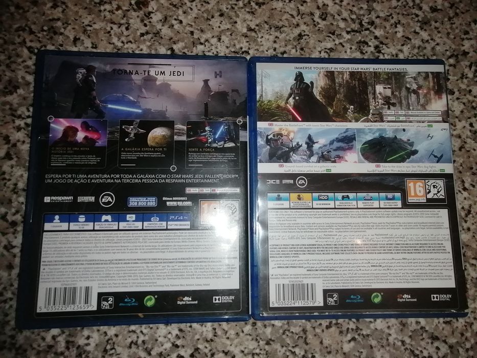 2 Jogos Star Wars Jedi e Battlefront PS4