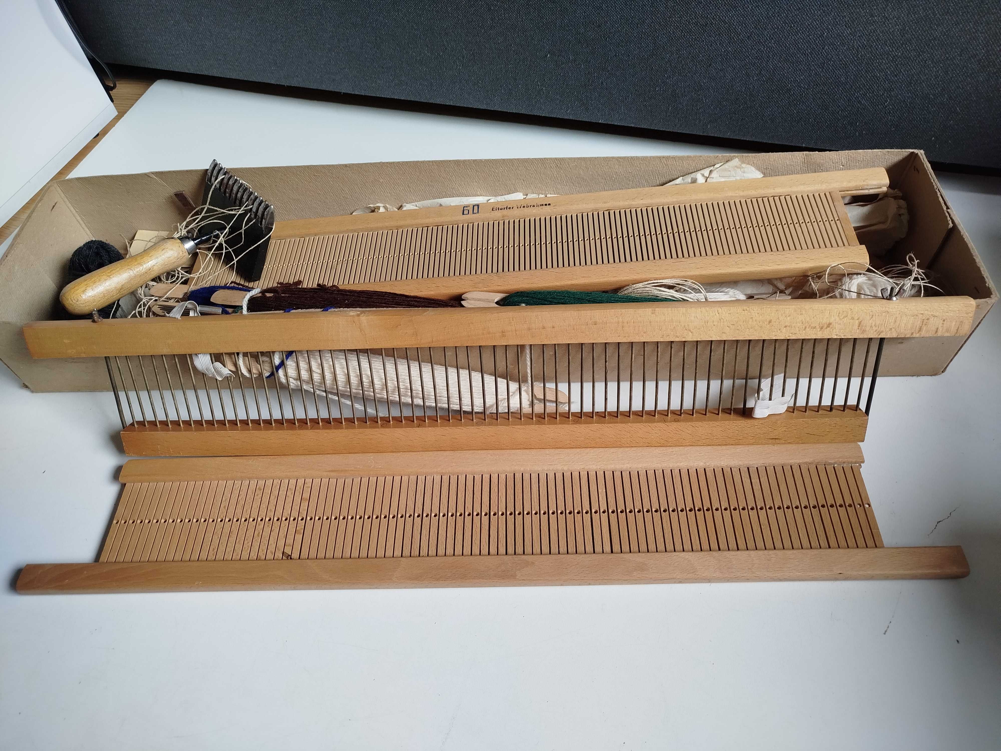 Zestaw tkacki  krosno drewniane duże 60 cm