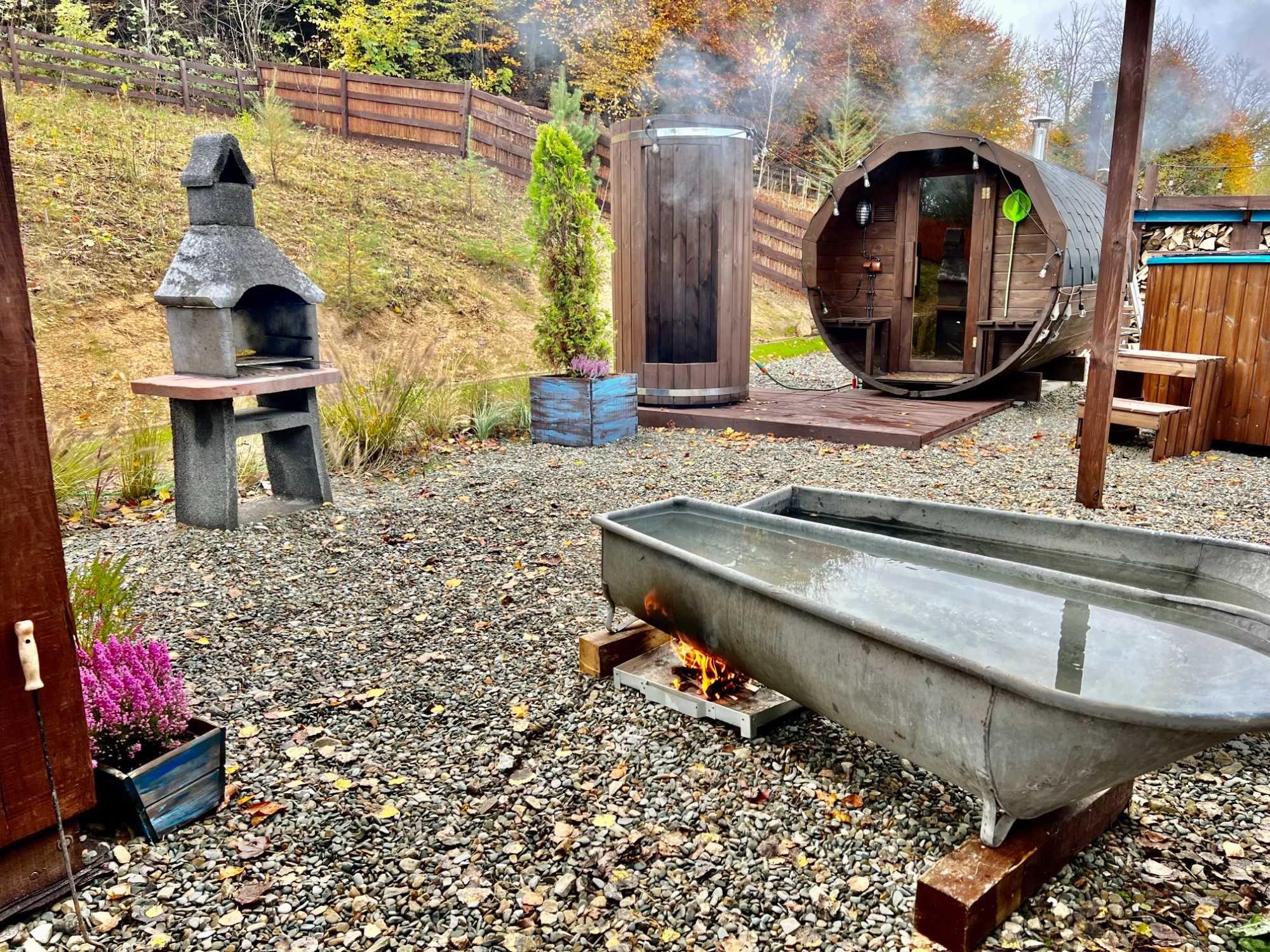 Bieszczady domek z jacuzzi duży teren, sauna basen