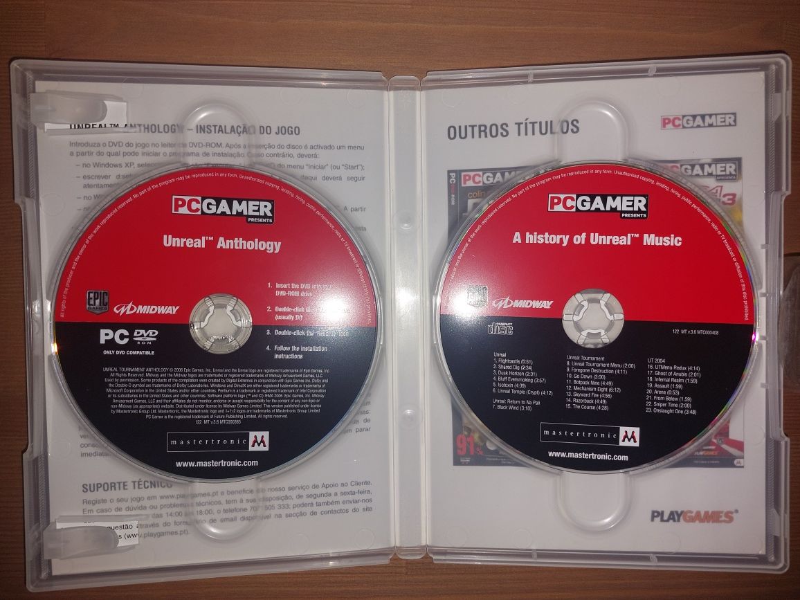 Jogo PC " Unreal Anthology " (Como Novo) 4 Jogos + CD OST