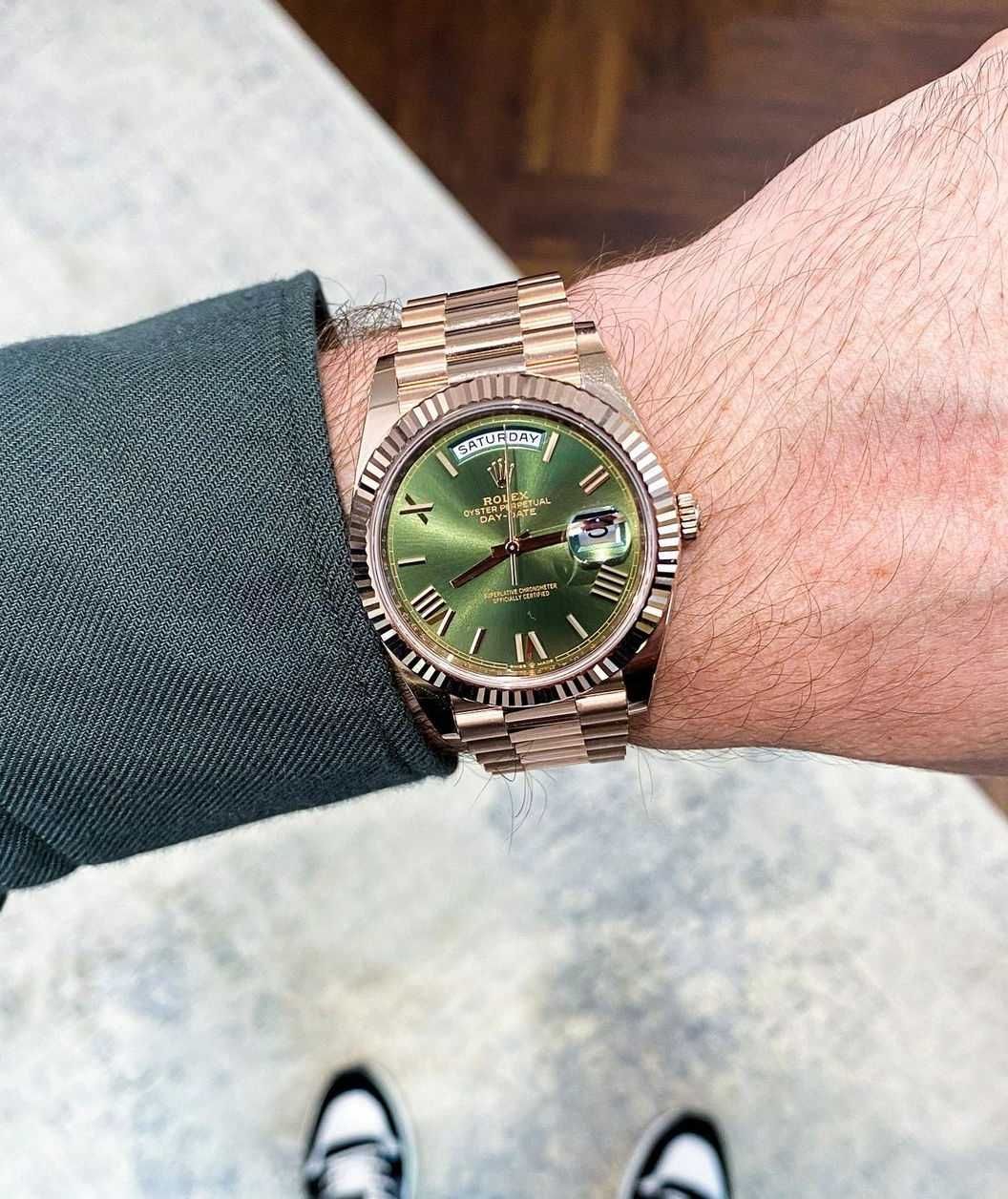 Rolex Day-Date 40mm зелений циферблат