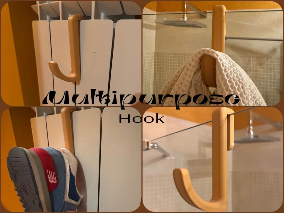 Gancho Multiusos para Vidro de Duche / Toalhas / Sapatos