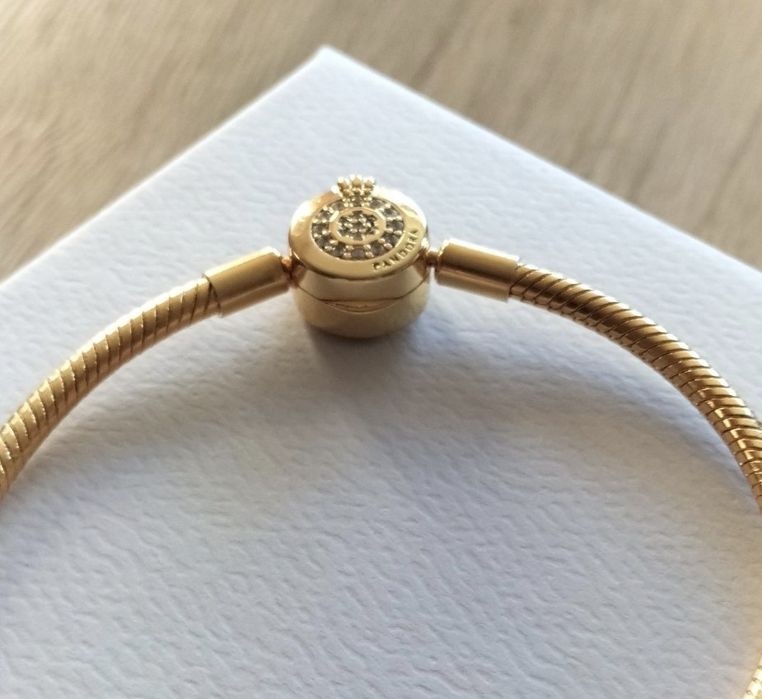 Bransoletka Pandora Moments pozłacana 14k złotem