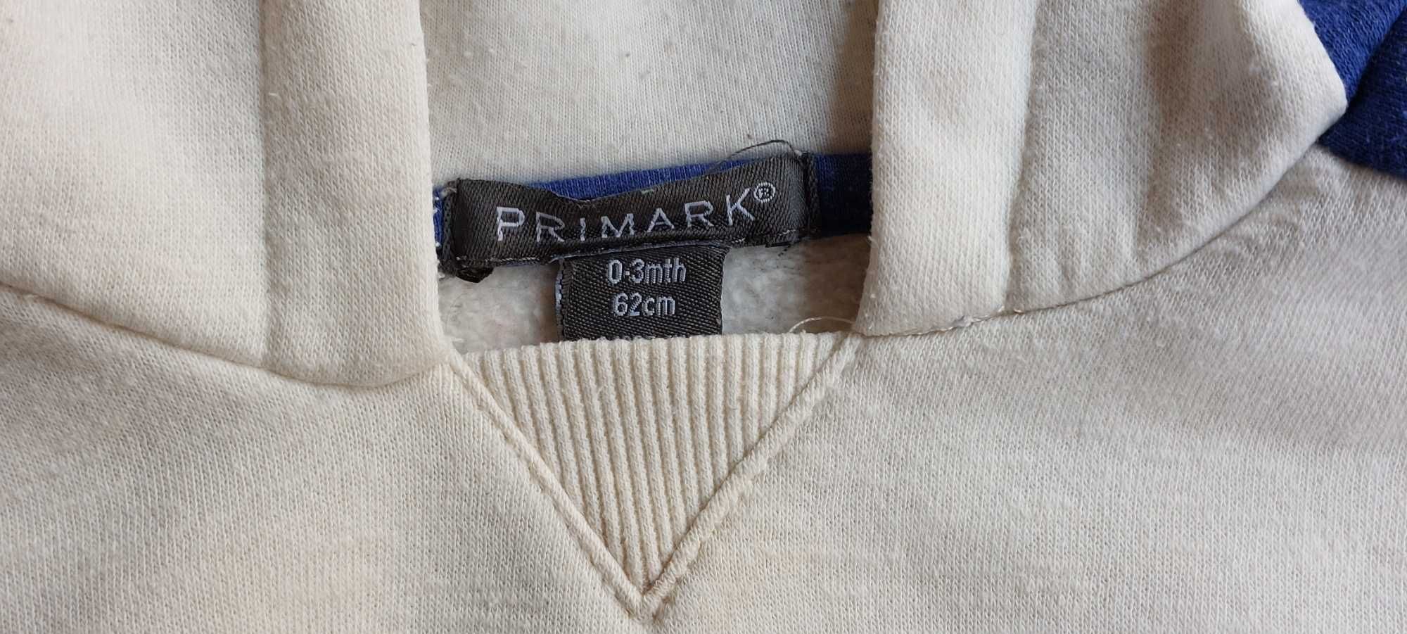 Conjunto Camisola + Calças Branco e Azul Primark 0-3 meses