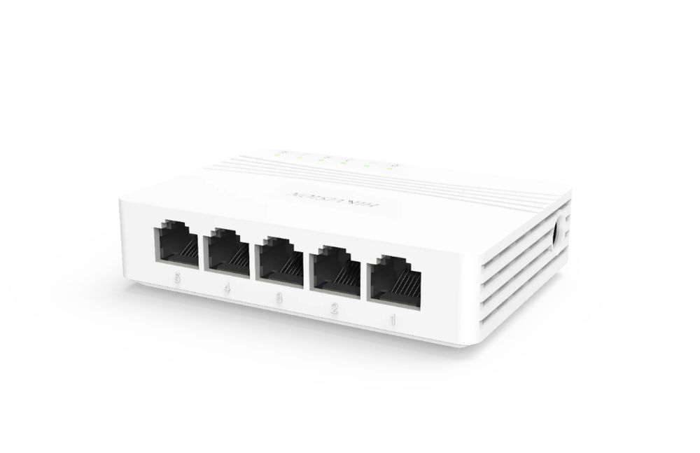Switch 10/100Mb HikVision do kamer 5 portów