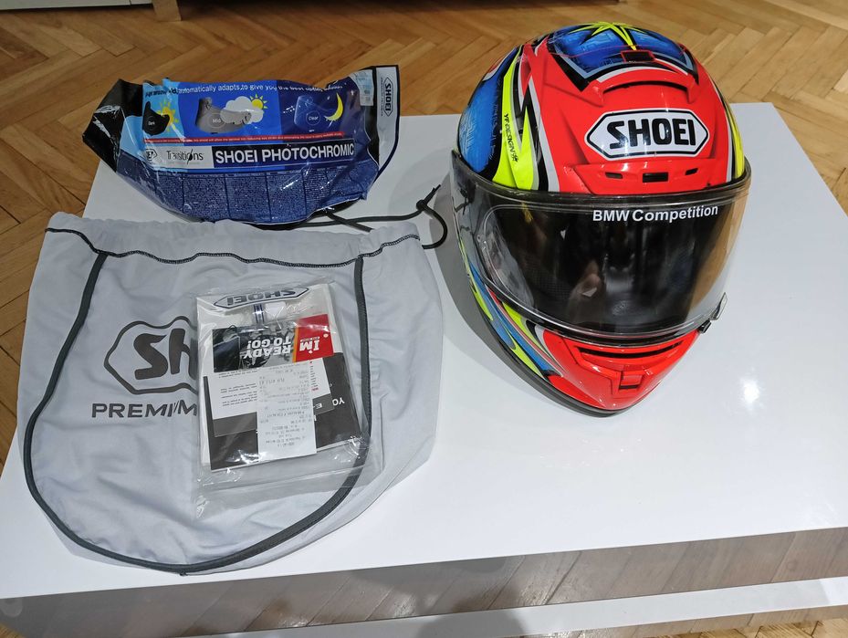 kask  SHOEI X-SPIRIT III Daijiro+Interkom +szyba FOTOCHROM  rozm.M