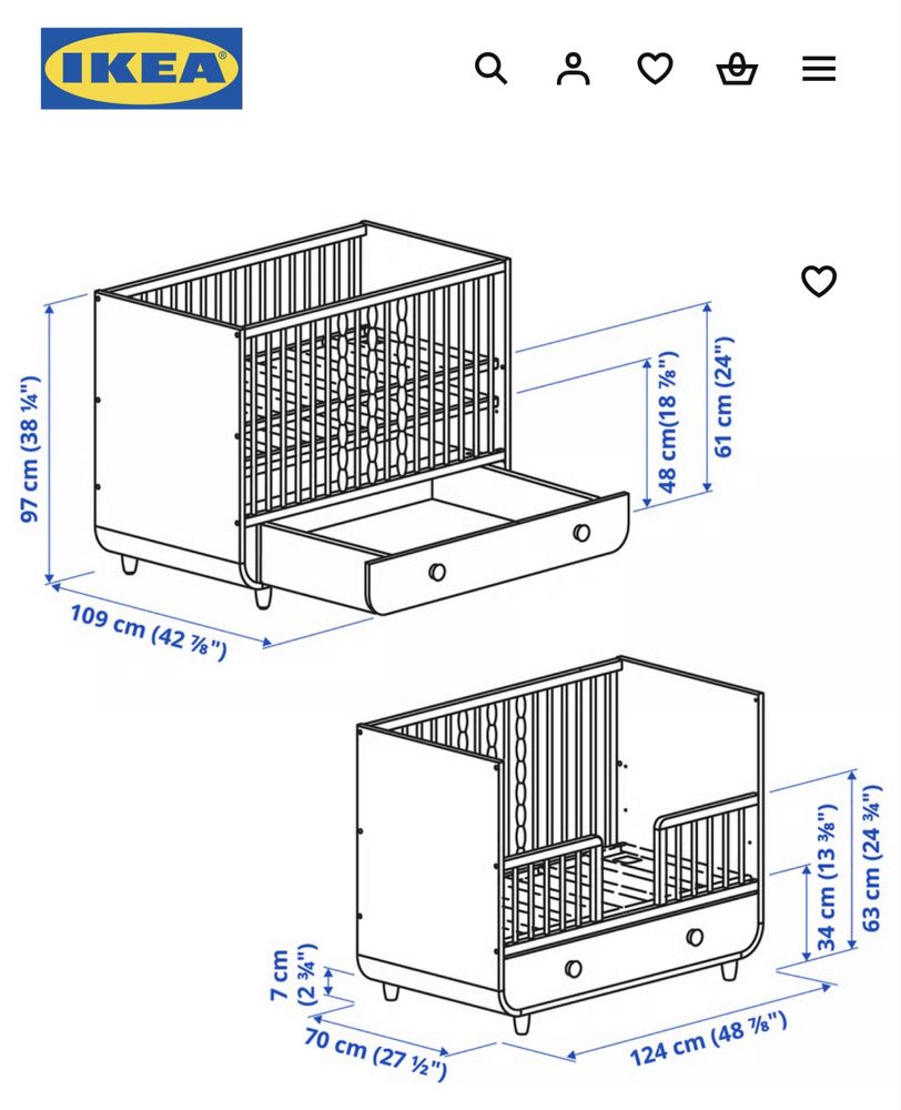 Berço evolutivo bebé ikea