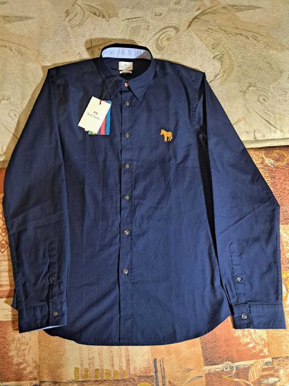 Рубашка PS Paul Smith Oxford Tailored Fit, темно-синяя