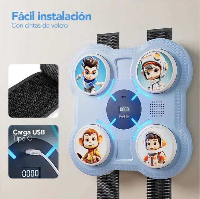 Настенный боксерский тренажер-мишень с перчатками с Bluetooth