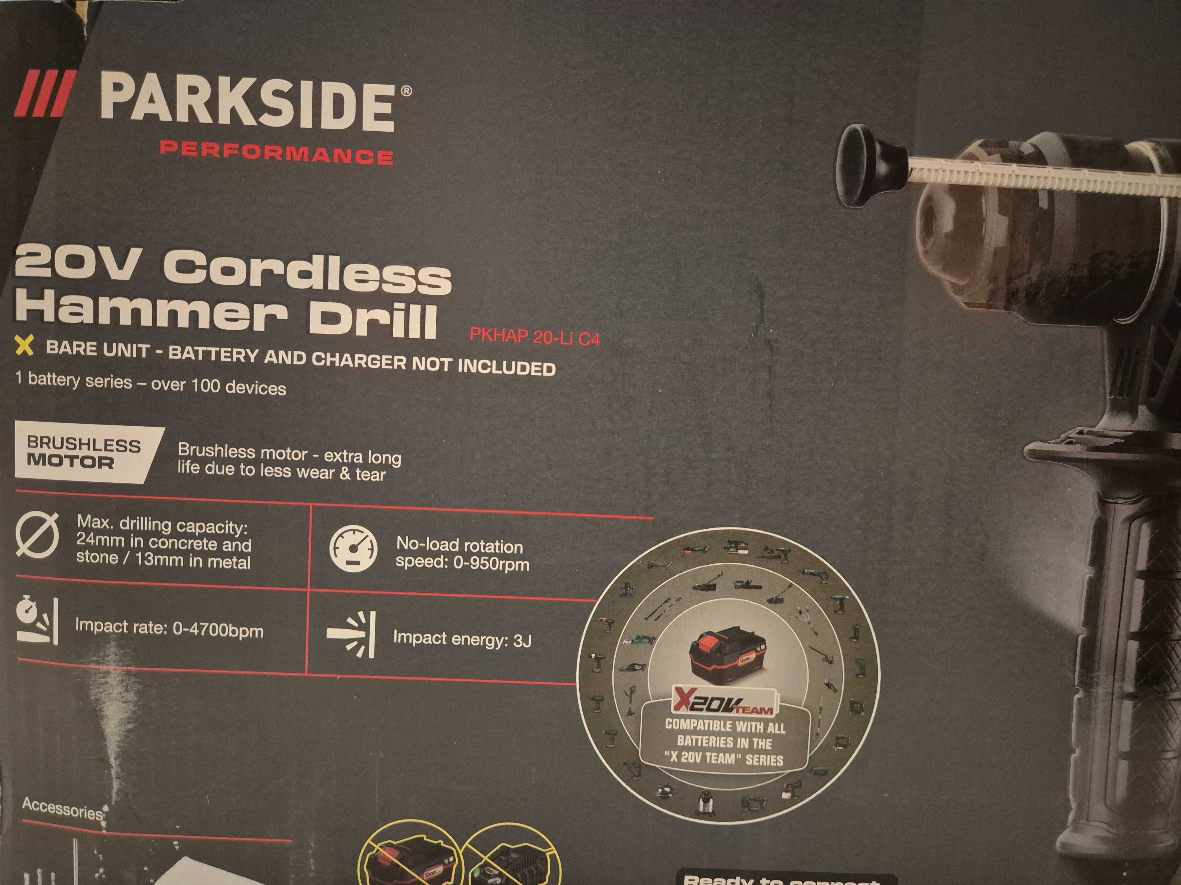 Parkside Performance PKHAP 20-Li C4 młot udarowy kombi akumulatorowy