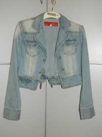 Р. 42-44 куртка джинсовая голубая женская укороченная