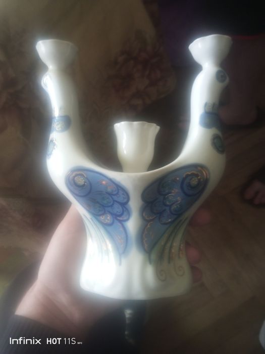 Підсвічник фарфор"Птах счастя"