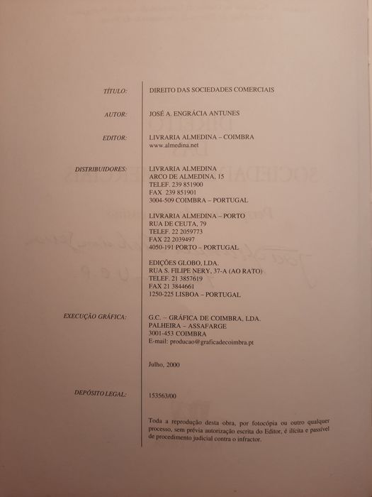 Direito das Sociedades Comerciais