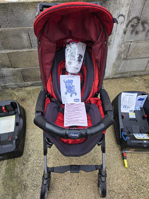 Kit Completo Chicco - Carrinho, Base Isofix, Ovo e Acessórios