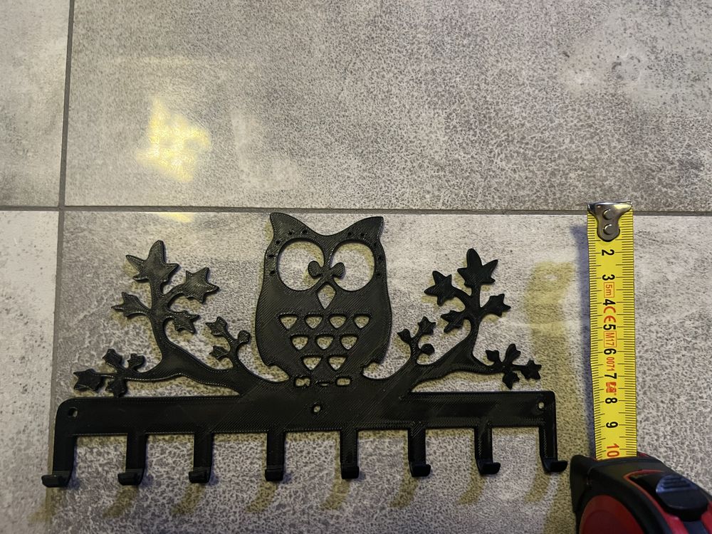 Wieszak na klucze, sowa, druk 3D