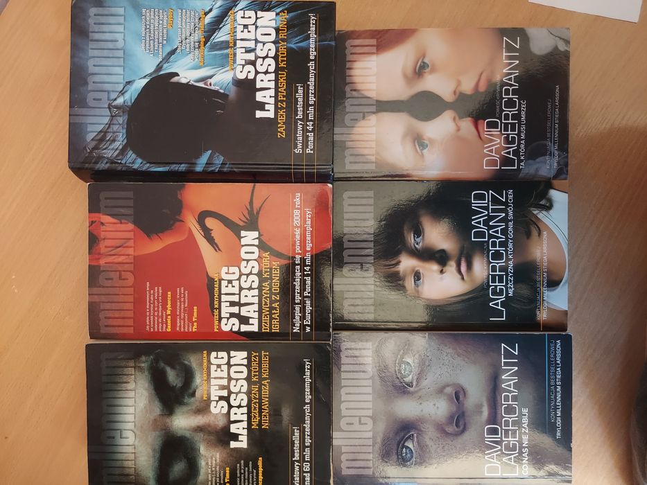 Stieg Larsson,David Lagercrantz zestaw 6 tomów Millennium