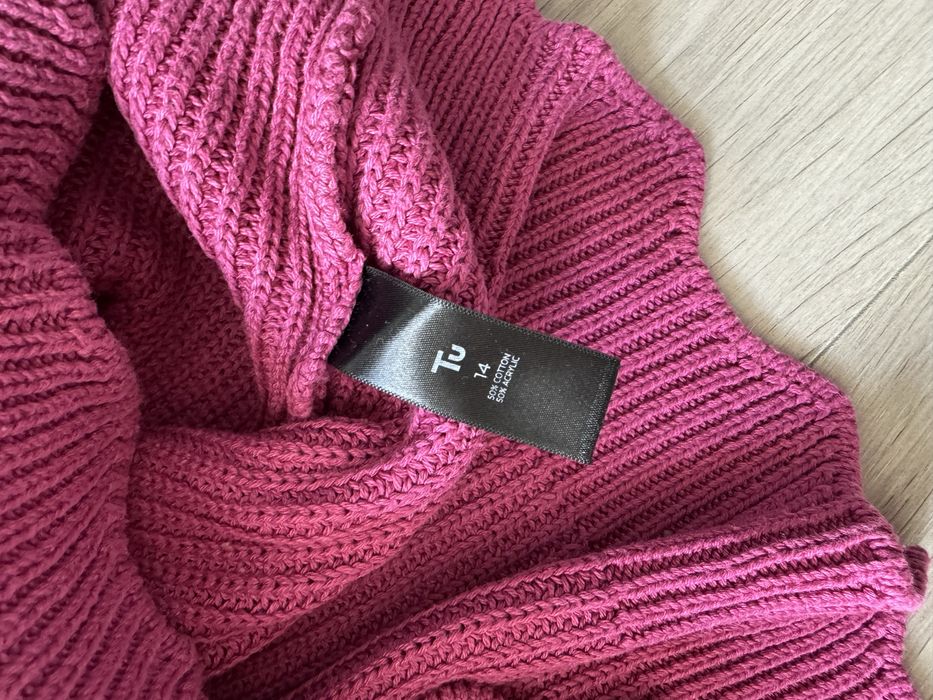 Малиновий светр кофта zara M