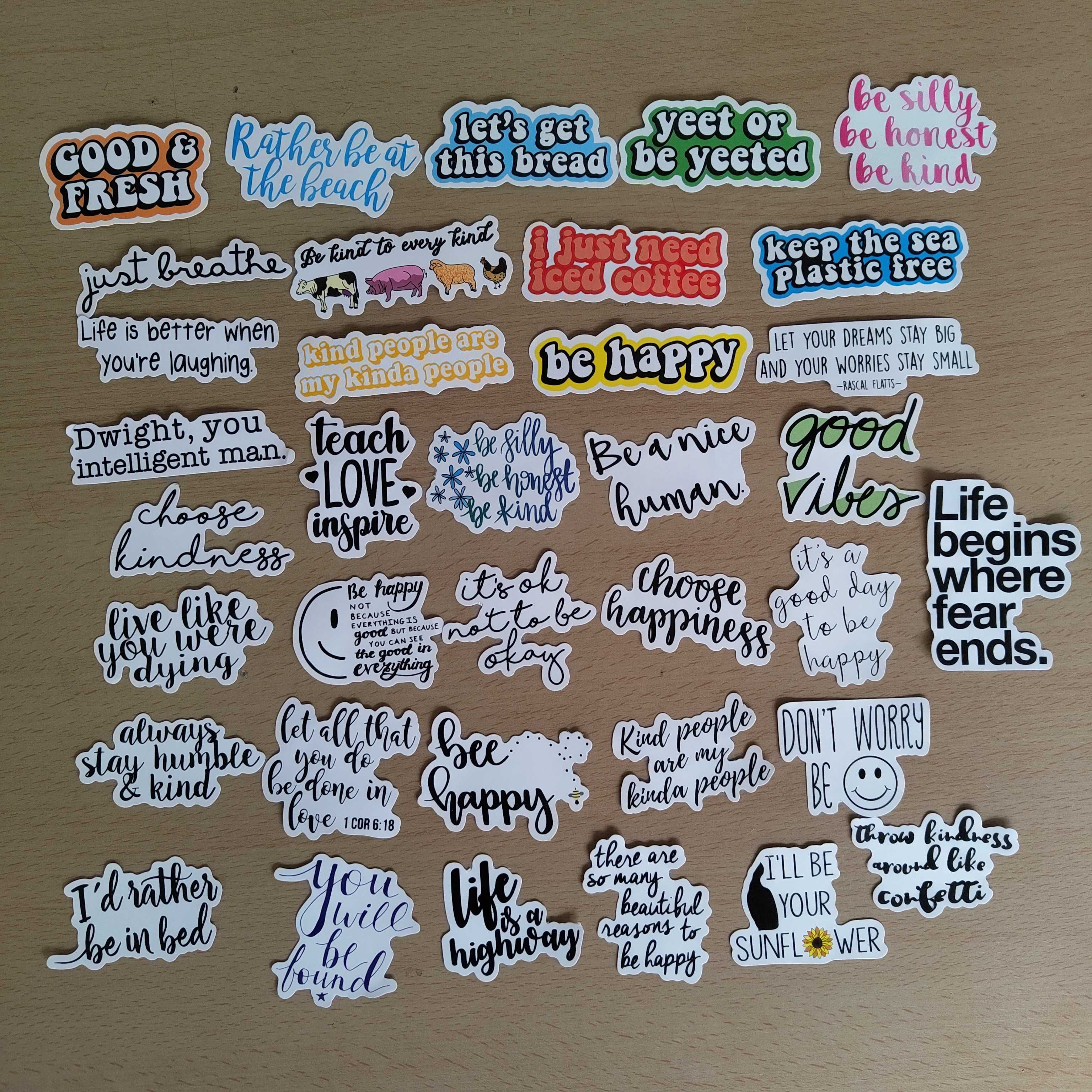 100 Autocolantes Stickers Inspiração