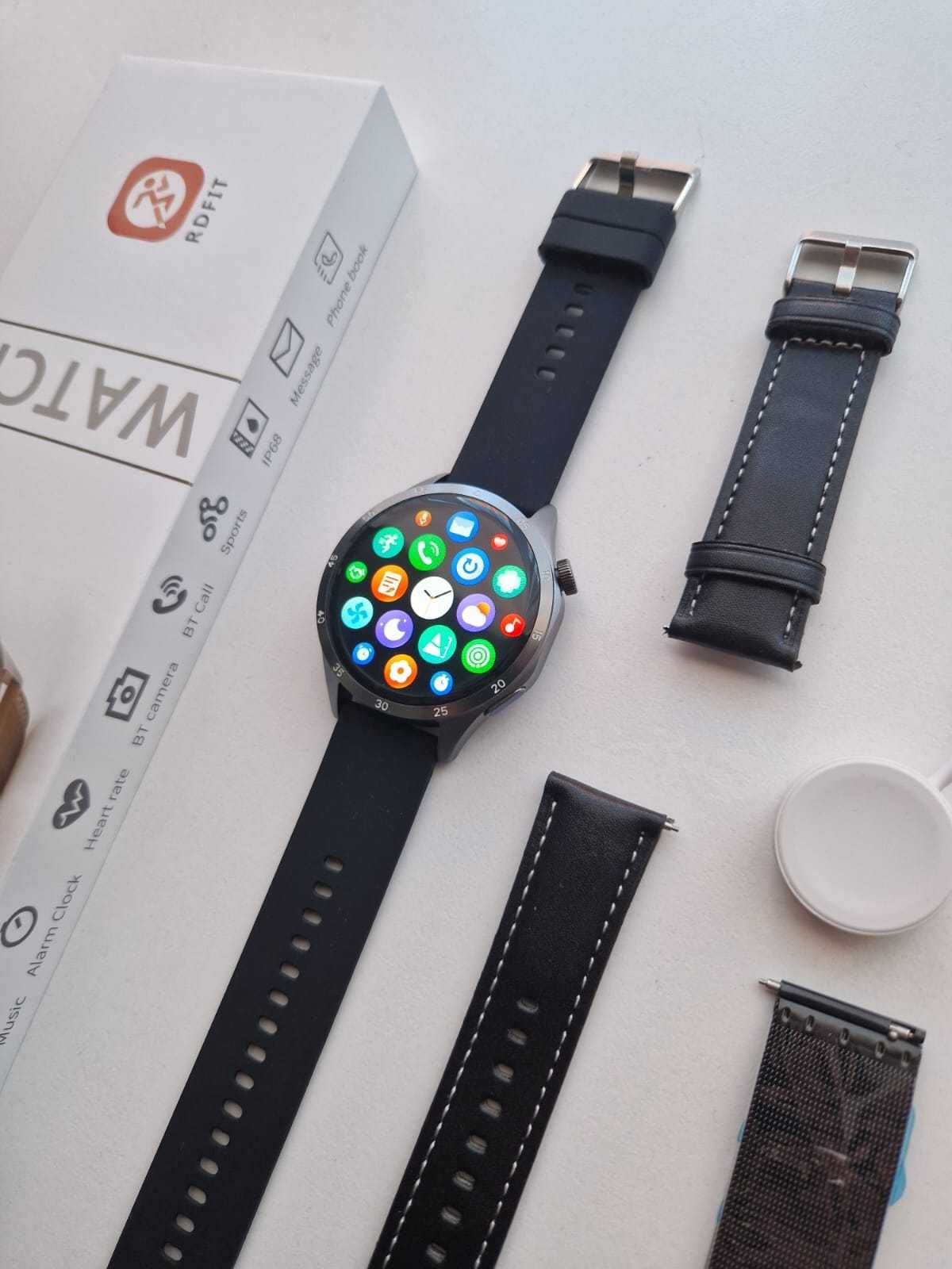 Smartwatch komplet czarny nowy