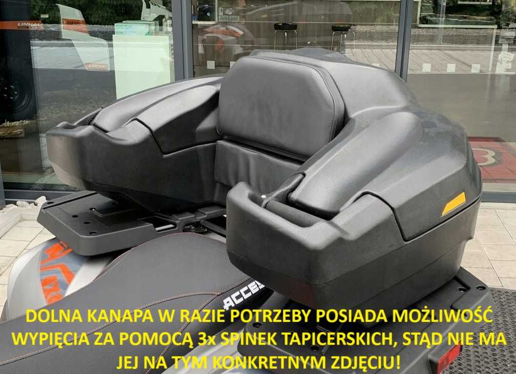 KUFER BOX TURYSTYCZNY tył tylny 75L + KANAPA uniwersalny QUAD ATV hit!