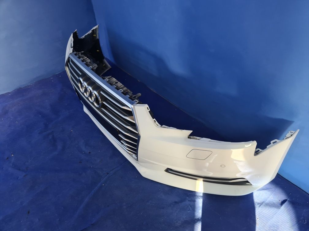 ZDERZAK przedni kompletny pdc grill chrom AUDI A4 B9 8W oryginał LS9R