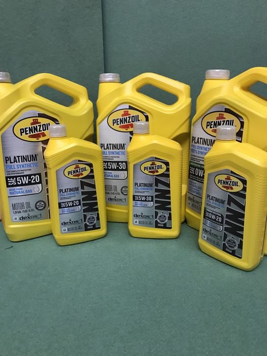 Мастило PENNZOIL PLATINUM та ULTRA  5W20 5W30 0W20 0W40. 5 кварт .